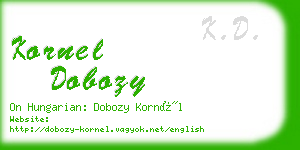 kornel dobozy business card